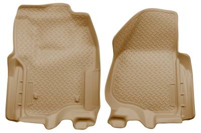 Husky Liners - Husky Liners Floor Liners Front 12-15 F Series Super/Crew Cab Models Classic Style-Tan 33863 - Image 1