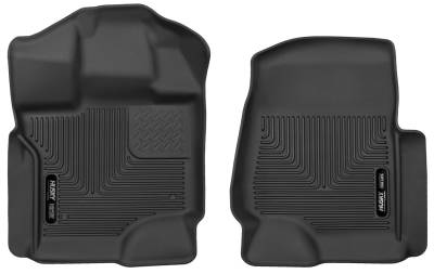 Husky Liners - Husky Liners Floor Liners Front 2015 Ford F-150 SuperCrew/SuperCab X-Act Contour-Black 53341 - Image 1