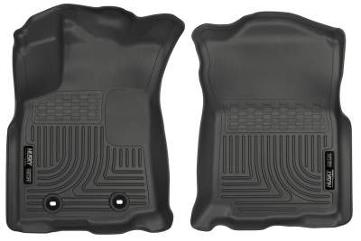 Husky Liners - Husky Liners Floor Liners Front 2016 Toyota Tacoma Auto Trans WeatherBeater-Black 13951 - Image 1