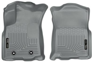 Husky Liners - Husky Liners Floor Liners Front 2016 Toyota Tacoma Auto Trans WeatherBeater-Grey 13952 - Image 1