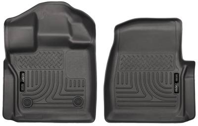Husky Liners - Husky Liners Floor Liners Front 2015 Ford F-150 Standard Cab WeatherBeater-Black 18351 - Image 1