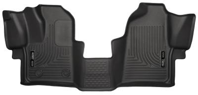 Husky Liners - Husky Liners Floor Liners Front 2015 Ford Transit Carpeted Models WeatherBeater-Black 18771 - Image 1