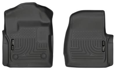 Husky Liners - Husky Liners 17-18 Ford F-250/F-350 Super Duty Front Floor Liners Black Weatherbeater Series 13311 - Image 1