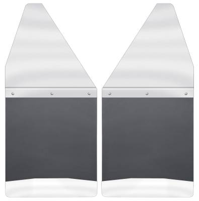 Husky Liners - Husky Liners Kick Back Mud Flaps 12" Wide Stainless Steel Chevy/Dodge 17097 - Image 1