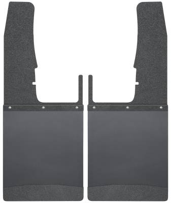 Husky Liners - Husky Liners Kick Back Mud Flaps Front 12" Wide Black Top and Black Weight 09-16 Dodge Ram 17103 - Image 1