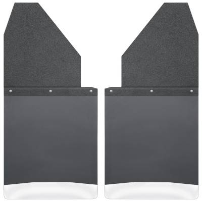 Husky Liners - Husky Liners Kick Back Mud Flaps 14" Wide Black Top and Stainless Steel Weight Universal Fit 17111 - Image 1
