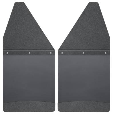Husky Liners - Husky Liners Kick Back Mud Flaps Front 12" Wide Black Top and Black Weight Chevy/Dodge 17101 - Image 1