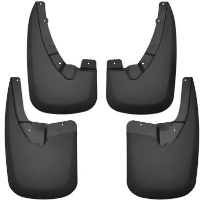 Husky Liners - Husky Liners 09-18 Dodge Ram 1500/2500/3500 Does Not Have Fender Flares Single Rear Wheels Front and Rear Mud Guard Set Black 58176 - Image 1