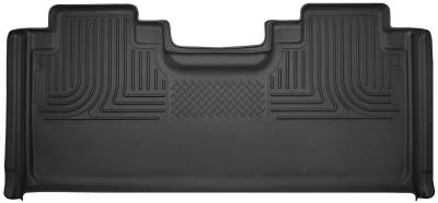 Husky Liners - Husky Liners Floor Liners 2nd Seat (Full Coverage) 2015 Ford F-150 SuperCab X-Act Contour-Black 53451 - Image 1