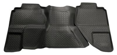Husky Liners - Husky Liners 2nd Seat Floor Liner 07-13 Silverado/Sierra Extended Cab-Black Classic Style 61371 - Image 1