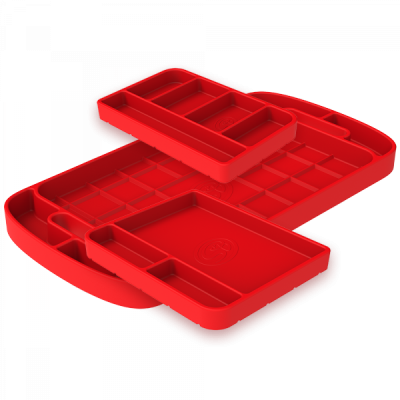 S&B - S&B Tool Tray Silicone 3 Piece Set Color Red 80-1001 - Image 1