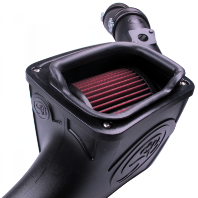 S&B - S&B Cold Air Intake For 03-07 Ford F250 F350 F450 F550 V8-6.0L Powerstroke Cotton Cleanable Red 75-5070 - Image 4