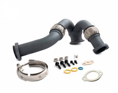 Rudy's Performance Parts - Rudy's High Temp Ceramic Coated Heavy Duty 304 SS Up Pipe Kit & Turbo V-Band Clamp For 03-07 6.0 Powerstroke - Image 2