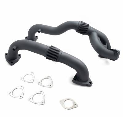 Rudy's Performance Parts - Rudy's High Temp Coated Heavy Duty Thick Wall Up Pipe Kit For 08-10 6.4 Powerstroke - Image 1