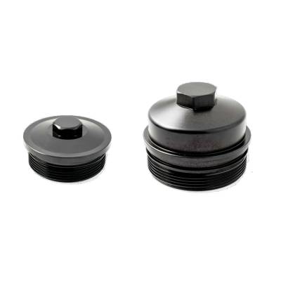 Rudy's Performance Parts - Rudy's Billet Oil & Upper Fuel Filter Caps For 2003-2007 Ford 6.0L Powerstroke - Image 1