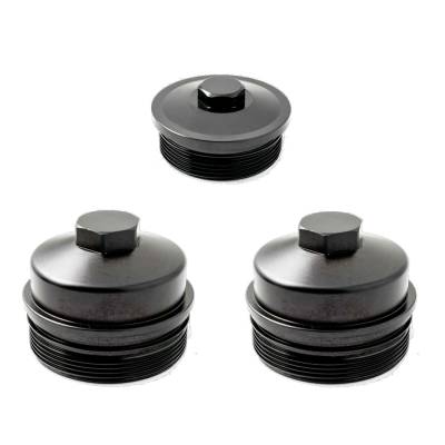 Rudy's Performance Parts - Rudy's Billet Oil & Fuel Filter Cap Set For 2003-2007 Ford 6.0L Powerstroke - Image 1