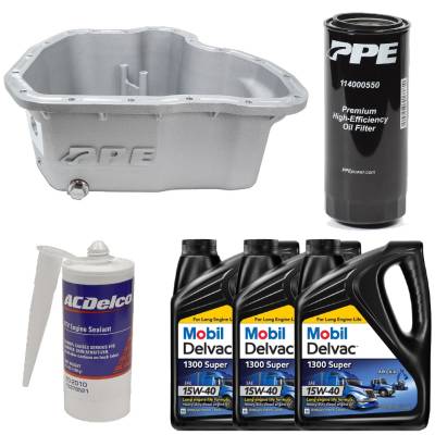 PPE - Oil Pan Kit Mobil Oil/Sealant/PPE Raw Deep Pan & Filter For 11-16 6.6L Duramax - Image 1