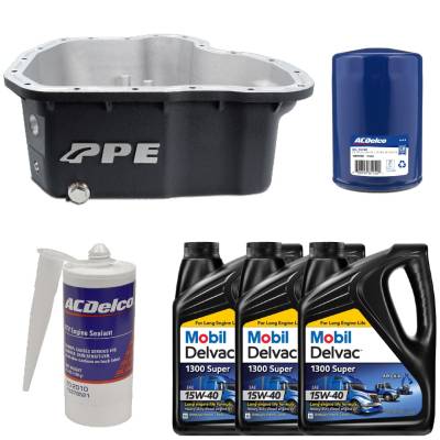 PPE - Oil Pan Kit Mobil Oil/Sealant/Filter PPE Black Deep Pan For 11-16 6.6L Duramax - Image 1
