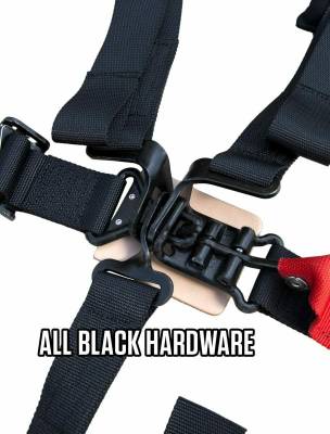 PRP 4.3 Black 4-Point Adjustable Harness With 3" Belts & Sewn in Shoulder Pads - Image 2