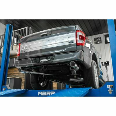 MBRP - MBRP Dual Rear Exit Cat Back Exhaust System For 2021+ Ford F-150 2.7L 3.5L 5.0L - Image 3