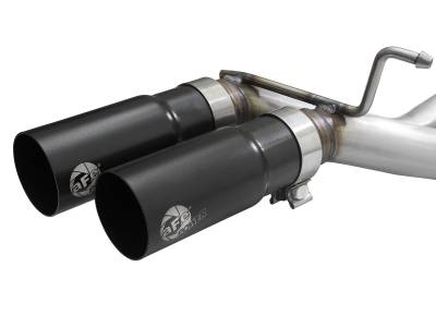 aFe Power - aFe Rebel Series 3" to 2.5" Stainless Steel Cat-Back Dual Same Side Exit Exhaust System w/ Black Tips For 2021+ Ford F-150 2.7L 3.5L 5.0L - Image 2