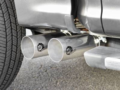 aFe Power - aFe Rebel Series 3" to 2.5" Stainless Steel Cat-Back Dual Same Side Exit Exhaust System w/ Polished Tips For 2021+ Ford F-150 2.7L 3.5L 5.0L - Image 3