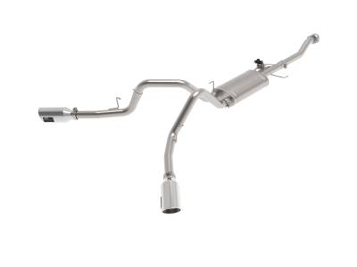 aFe Power - aFe Gemini XV 3" 304 Stainless Steel Cat-Back Exhaust System w/ Cut-Out & Polished Tips For 2021+ Ford F-150 2.7L 3.5L 5.0L - Image 1