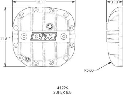 B&M - B&M Hi-Tek Black Aluminum Rear Differential Cover For 2015-2022 F-150 Super 8.8 - Image 5