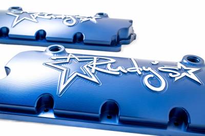 Rudy's Performance Parts - Rudy's Blue Billet Aluminum Valve Cover Set For 08-10 6.4L Powerstroke - Image 2