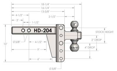 BulletProof Htiches - BulletProof Hitches Heavy Duty 2" Solid Shank 4" Drop/Rise 22,000 LBS Hitch - Image 8