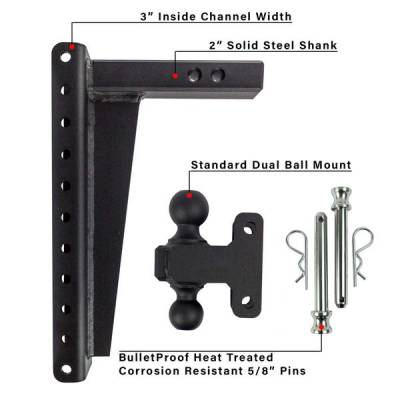 BulletProof Htiches - BulletProof Hitches Heavy Duty 2" Solid Shank 16" Drop/Rise 22,000 LBS Hitch - Image 6