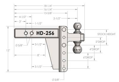BulletProof Htiches - BulletProof Hitches Heavy Duty 2.5" Solid Shank 6" Drop/Rise 22,000 LBS Hitch - Image 9