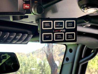 sPOD - sPOD SourceLT Bluetooth Mini6 Control Panel for 2019+ Jeep Wrangler JL / 2020+ Gladiator JT - Image 4