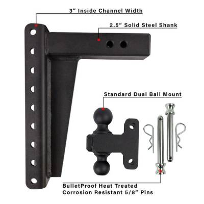 BulletProof Htiches - BulletProof Hitches Heavy Duty 2.5" Solid Shank 12" Drop/Rise 22,000 LBS Hitch - Image 7