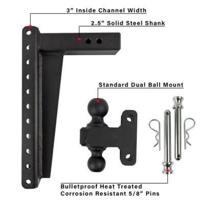 BulletProof Htiches - BulletProof Hitches Heavy Duty 2.5" Solid Shank 16" Drop/Rise 22,000 LBS Hitch - Image 8