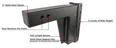BulletProof Htiches - BulletProof Hitches Extreme Duty 3.0" Solid Shank 8" Drop/Rise 36,000 LBS Hitch - Image 8