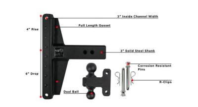 BulletProof Htiches - BulletProof Hitches Extreme Duty 3.0" Solid Shank 4"-6" Offset 36,000 LBS Hitch - Image 7