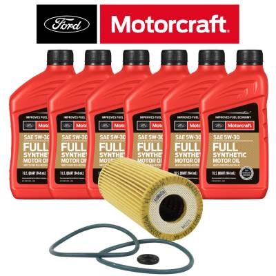 OEM Ford - Motorcraft Full Synthetic Oil Change Kit For 15+ Ford Bronco/F-150 2.7L EcoBoost - Image 1