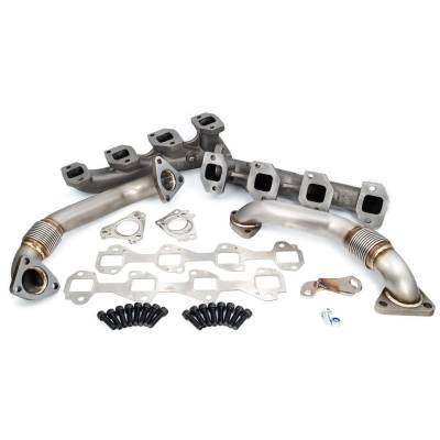 PPE - PPE High Flow Exhaust Manifolds & Up Pipes For 2001-2004 6.6L LB7 Duramax Diesel - Image 1