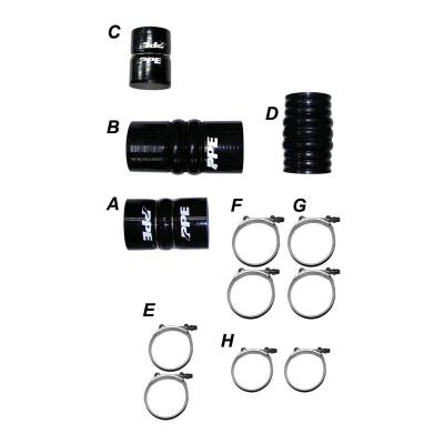 PPE - PPE Silicone Hose Kit W/ Stainless Clamps For 11-16 GM 6.6L LML Duramax Diesel - Image 2