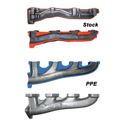 PPE - PPE High Flow Exhaust Manifolds W/ Up Pipes For 06-07 GM 6.6L LLY/LBZ Duramax - Image 6