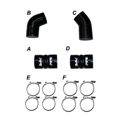 PPE - PPE Silicone Hose Kit W/ Stainless Clamps For 04.5-05 GM 6.6L LLY Duramax Diesel - Image 1