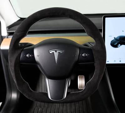 REKUDO Alcantara Wrapped Steering Wheel For 2017-2021 Tesla Model 3 & Y - Image 10
