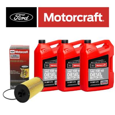 Rudy's Performance Parts - Motorcraft 15W40 Oil Change Kit For 03-10 Ford Super Duty 6.0L/6.4L Powerstroke - Image 1