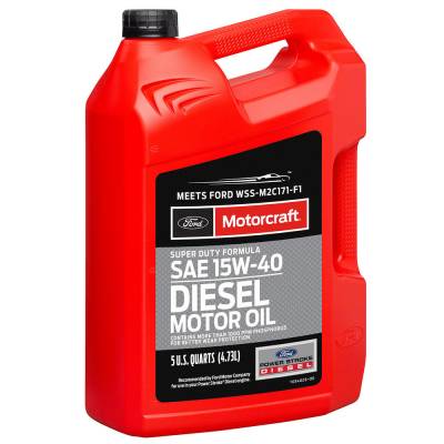 OEM Ford - Motorcraft 5QT SAE 15W-40 Synthetic Blend Oil For Ford Super Duty 7.3L/6.0L/6.7L - Image 1