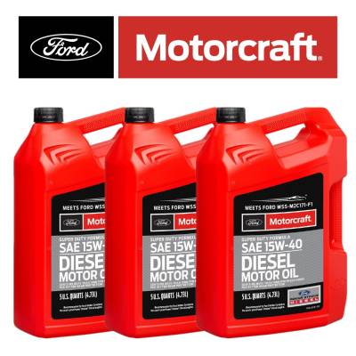 OEM Ford - Motorcraft 15 QTS 15W-40 Synthetic Blend Oil For Ford Super Duty 7.3L/6.0L/6.7L - Image 1