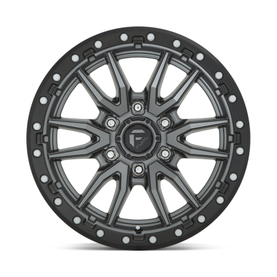 Fuel Off-Road Wheels - (4) 17x9 Fuel Rebel 6 Matte Gunmetal Wheels 6X139.7 -12MM Offset For Ford GM - Image 4
