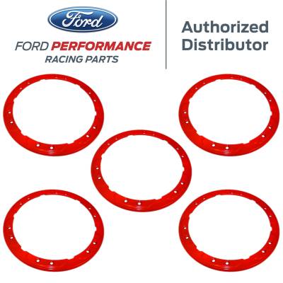 OEM Ford - Ford Performance 5pc Gloss Red Aluminum Bead Lock Trim Kit For 2021+ Bronco - Image 1