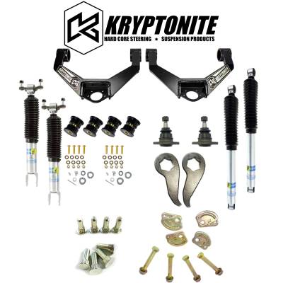 Kryptonite - Kryptonite Stage 3 Leveling Kit/Bilstein Shocks/Cam Bolts/Alignment Pin Kit 11-19 GM 2500HD 3500HD - Image 1