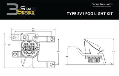 Diode Dynamics - Diode Dynamics SS3 6000K White Sport LED Fog Light Kit For 2019 Chevy 1500 LD - Image 4